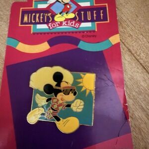 Disney Pin ~ Summer Mickey: Totally 80s For Kids on Original Card